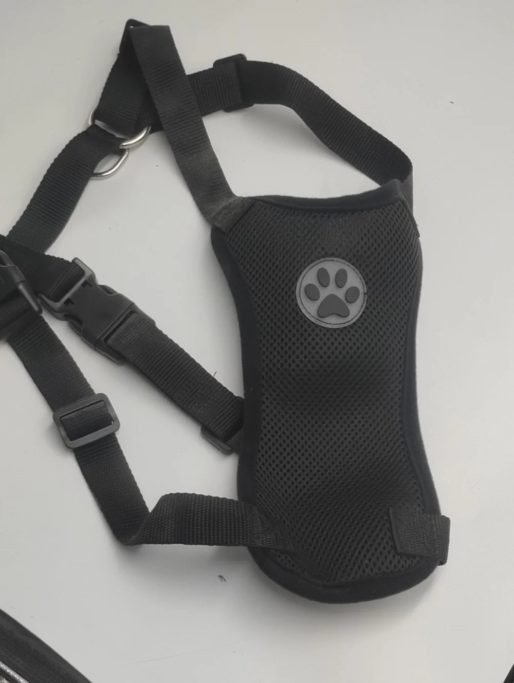 Black Dog Harness with Paw Emblem - Unbranded